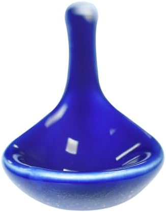 Blue 6 pcs Porcelain Egg Spoons Ceramic Spoons 4.7 inch Coffee Dessert Yogurt Tea Milky Tea