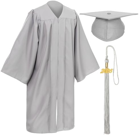 Unisex Matte Graduation Cap and Gown Tassel Package for High School and Bachelor by DDODOU