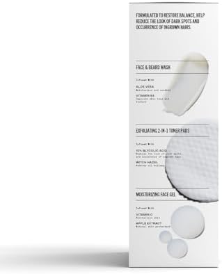 Bevel Skin Care Set, Includes Face Wash with Aloe Vera, Glycolic Acid - Image 3