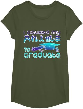 Anime Graduation Ideas I Paused My Anime to Graduate Funny T-Shirt by Unknown