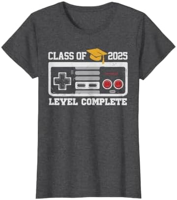 Class of 2025 Level Complete Video Gamer Senior Graduation T-Shirt by Unknown