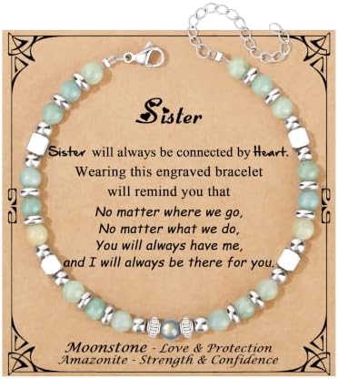 Gifts for Women Moonstone Bracelet, Amazonite Imperial Jasper Bracelets by Joycuff