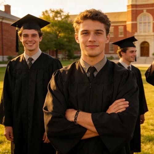 EPIRORA Graduation Jewelry Gifts for Him- Black Braided Leather Bracelets for Men, Cool Class of 2026 5th Grade 8th Grade Middle School College Master Degree Graduation Gifts - Image 5