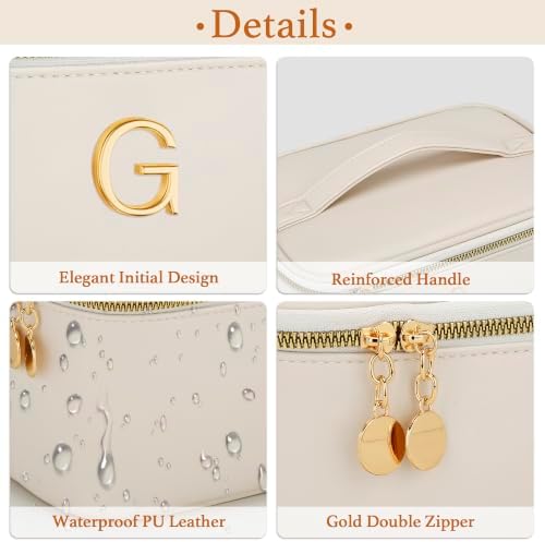 Personalized Initial Travel Makeup Toiletry Bag Gifts for Women - Image 6
