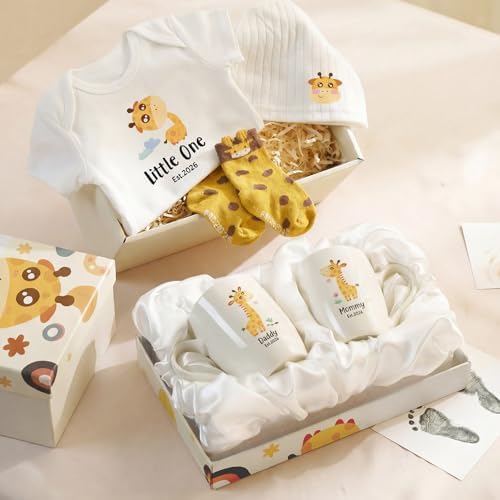 AW BRIDAL Baby Gift Baskets Boys Girls Shower, Giraffe Gender Reveal Gifts - Image 2