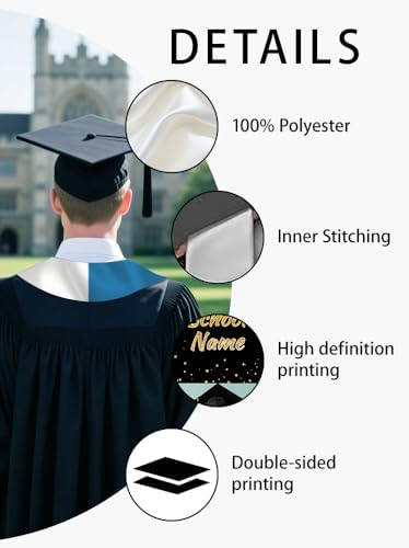 Personalized Graduation Stole Sash Custom Class of 2026 Congratulation Graduation Gifts with Photo - Image 4