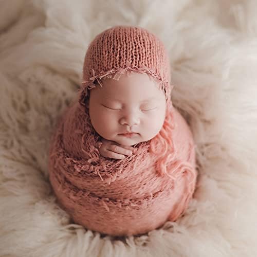 Baby Photography Props Luxurious Lace Hat with Blanket (Orange) - Image 2