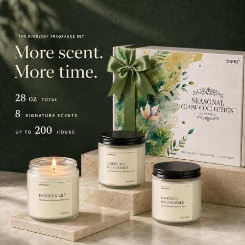 Scented Candles Gift Set for Women, 8 Pack Soy Wax Jar Candles - Image 2