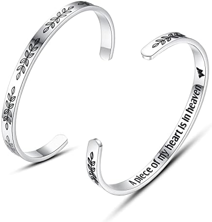 TONY & SANDY Inspirational Bracelets for Women Teen Girls Personalized Gifts for Daughter Granddaughter Mom Sister Friends Stainless Steel Engraved Cuff Birthday Easter Christmas by TONYSANDY