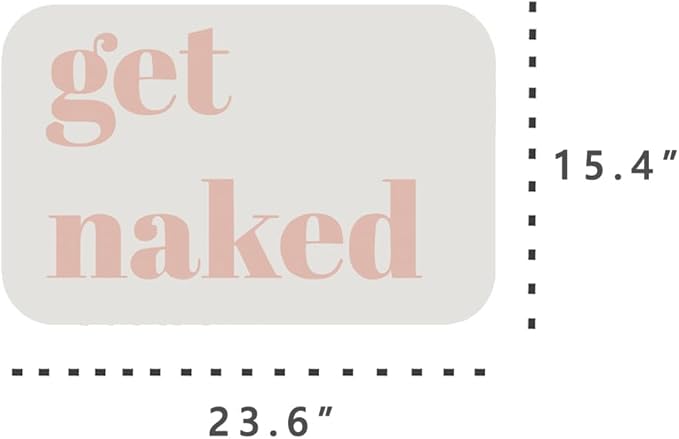Get Naked Patterns Diatomite Stone Bath Mat Shower Mat Quick-Dry, Non-Slip, Easy to Clean for Bathroom Floor