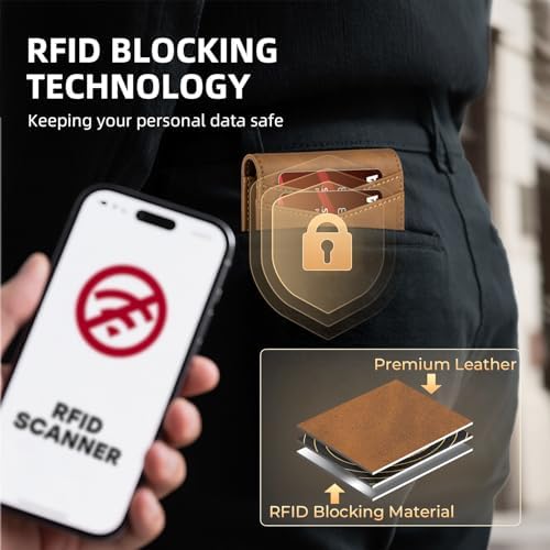 RUNBOX Wallet for Men -Slim Rfid Leather Mens Bifold Novelty Wallets 2 ID Window With Gift Box Men's Accessories - Image 4