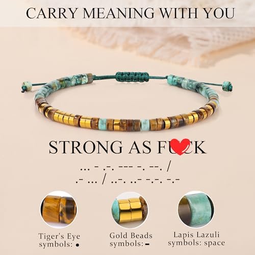 JoycuFF Morse Code Bracelets Christmas Birthday Gifts for Women Her - Image 3