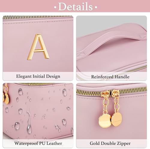 Personalized Initial Travel Makeup Toiletry Bag Gifts for Women - Image 6