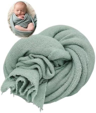 Newborn Photography Wrap Baby Photo Prop Blanket (Light Green, Small) by NewbornPhotographyProps