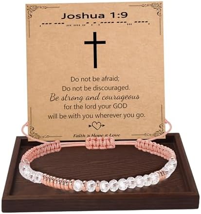 Morse Code Bracelets for Women Mothers Day Gifts 2026 Graduation Gifts Mom Birthday Gift Pink Braided Bracelets Teen Trendy Stuff Inspirational Best Friend Birthday Gifts for Daughter Girlfriend Christmas Stocking Stuffers Jewelry by BTYSUN