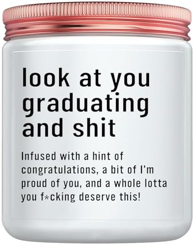 Funny Graduation Gifts - Lavender Candle for Her & Him by MOTVZC