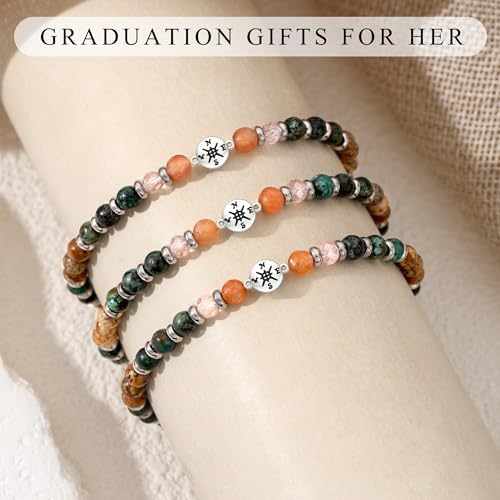 Graduation Gifts for Her 2026, Graduation Bracelet with Compass 5th 6th 8th Grade High Middle School College Graduates Gifts for Her Daughter Granddaughter - Image 3