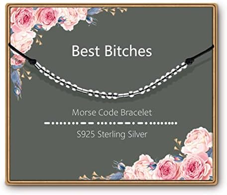 ASELFAD Morse Code Bracelets for Women, Funny Best Friend Birthday Gifts for Women Friendship Bracelets, Inspirational Jewelry, Teen Girl Gifts Trendy Stuff by ASELFAD