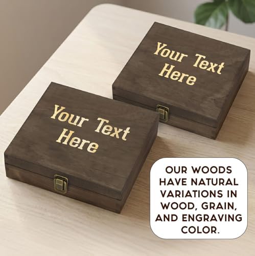 Personalized Wooden Keepsake Box, Custom Engraved Memory Box with Lid - Image 5