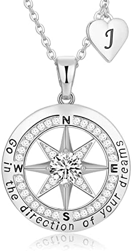 Peeshow Graduation for Her Gifts, 2026 College Graduation Women's Gift, Inspirational 925 Sterling Silver Based Compass Necklaces Gifts for Daughter Granddaughter Friend High School Masters Degree by PeeshowJewelry