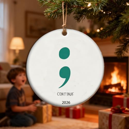 Semicolon Awareness 2026 Ceramic Keepsake, Mental Health Warrior Inspirational Gift, Supportive Suicide Prevention Memorial for Survivors and Advocates - Image 2