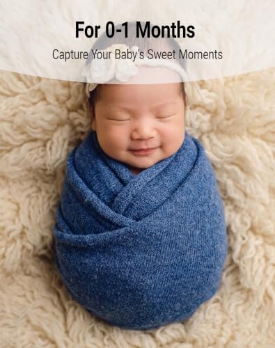 Zeroest Newborn Photography Wrap Baby Photo Prop Blanket (Blue, Small) - Image 2