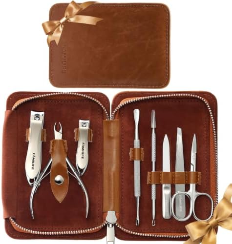 FAMILIFE Stainless Steel Manicure Set 8-in-1 Professional Nail Clipper Kit by FAMILIFE