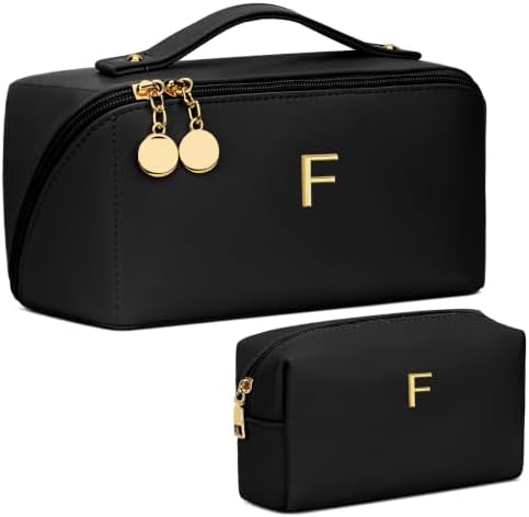 Initial Makeup Bag Personalized Gift for Women Teen Girls by Unknown