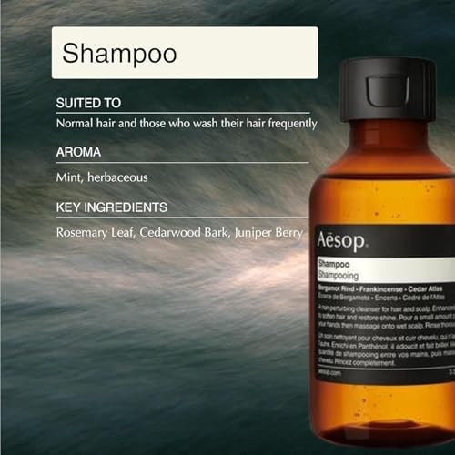 Aesop Arrival Travel Shower Set (4-Piece) Hair & Body Care Kit – Shampoo, Conditioner, Geranium Leaf Body Cleanser & Rind Concentrate Body Balm – 1.7oz/50mL Each – Gift Set with Reusable Canvas Bag - Image 4