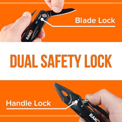RAK Pro Tools Pliers Multitool - Cool Unique Gifts For Dads Who Have Everything - Compact DIY Survival Multi Tool Gift for Men, Husband, Handyman - Backpacking & Camping Accessories - Image 5