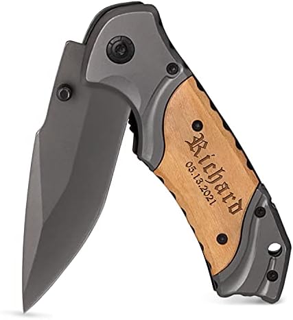 Personalized Knife With Box For Groomsmen - Custom Engraved Pocket Knives for Men, Groom, Best Man, Groomsmen, Father Of The Bride Gifts for Wedding, Groomsman Proposal Gift, Bachelor Party - Image 2