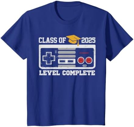 Class of 2025 Level Complete Video Gamer Senior Graduation T-Shirt by Unknown