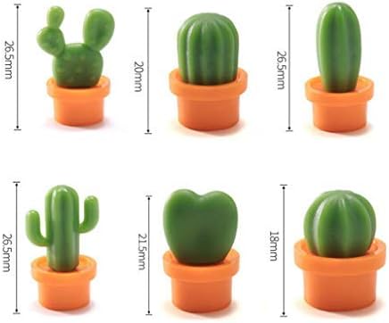 12PCS Refrigerator Magnet Kitchen Magnet Office Magnet whiteboard and Dry Cleaning Board, Lovely and Colorful Potted Design (Cactus)