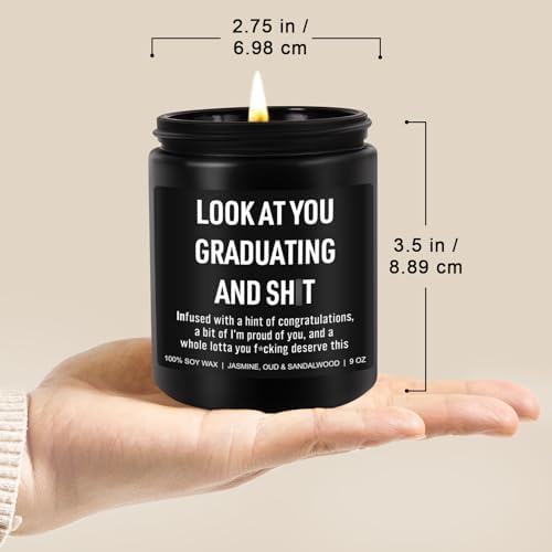 Younift Funny Grad Candle, 2026 Graduation Gifts for Her, Him - College, High School, Masters Degree, Phd, Law School, Nursing & Nurse Graduation Gifts for Women, Men - 9 oz - Image 7