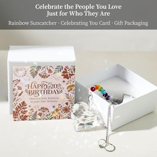Hegelda 20th Birthday Gifts Decor for Her Him Crystal Suncatcher - Image 2