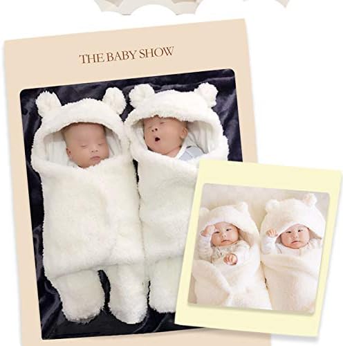 Nunibum Baby Swaddle Blanket Boys Girls Cute Bear Plush Essential Receiving Blanket Ultra-Soft Newborn Registry Sleeping Wraps for Infant 0-6 Months - White - Image 7
