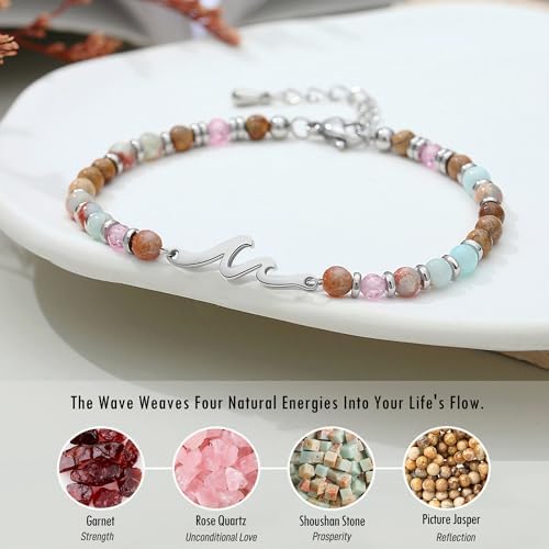 AryaHozel Wave Bracelets for Women, Birthday Gifts for Women, Jewelry Gift for Her Best Friend Sister Mom Daughter - Christmas Valentines Day Easter Graduation Birthday Gifts Ideas - Image 3