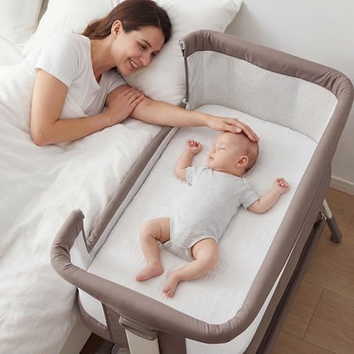 Muslin Bassinet Sheet Compatible with Maxi-Cosi Iora & Iora Air Bedside Sleeper - 100% Cotton Rectangular Mattress Pad Cover (33"x20"), Breathable & Soft, Boho (1 Pack White) - Image 3