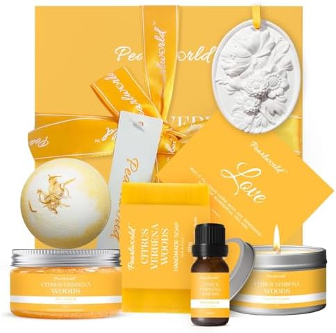 Birthday Gifts for Women, Classic Clean Citrus Herbal Cologne Scent Spa Kit by PEARLWORLD