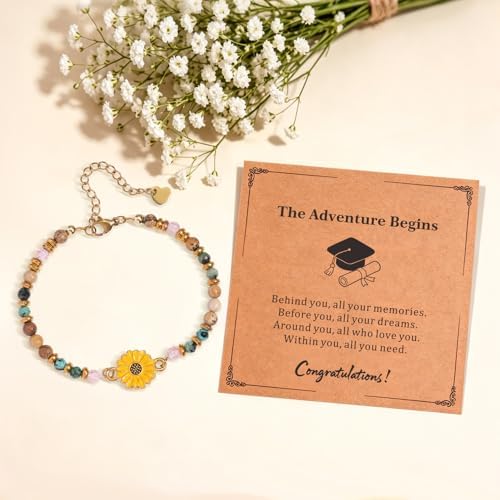 Graduation Gifts 2026 for Her Him, Class of 2026 Graduation Bracelets with Unique Cap Gift Box, Inspirational Keepsake for Women Men Middle High School University College Graduates - Image 7