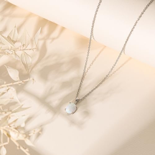 2026 Graduation for Her Opal Necklace , Graduation Decorations Necklace for Women Middle High School College Graduates,18K Gold/Silver Plated Opal Graduation Necklace with Greeting Card and Gift Box - Image 5