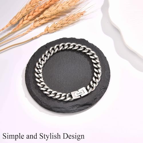 EFVISD Cuban Link Chain Bracelet Gifts for Boys Men Stocking Stuffers - Image 2