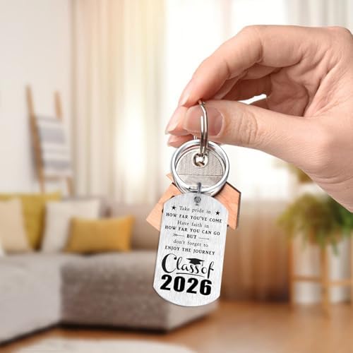 Yobent Graduation Gifts for Women Men, Class of 2026 Graduate Keychain - Image 6