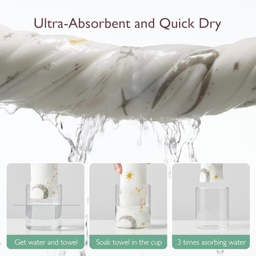 Momcozy Baby Towels, Soft Absorbent Bath Towel for Newborn&Toddler,Sky - Image 4