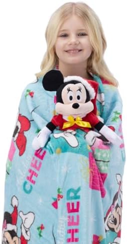 Northwest Character Hugger Pillow & Silk Touch Throw Blanket Set, 40" x 50", Mickey Mouse Holiday Joy - Image 5