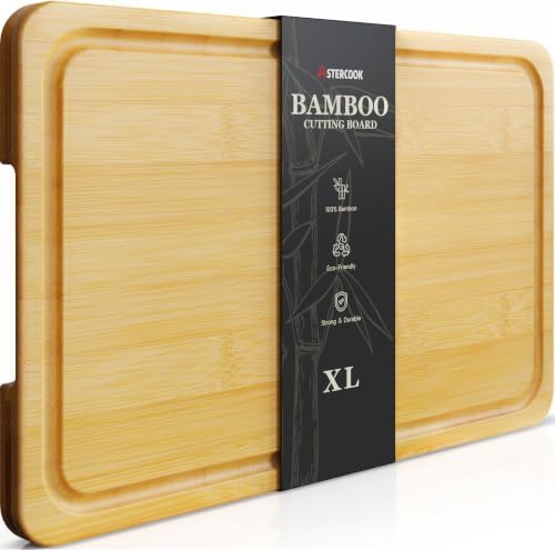 Astercook Nature Bamboo Cutting Boards for Kitchen by Astercook