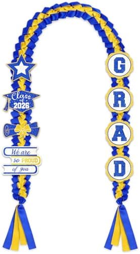 Tifeson Graduation Leis Decorations 2026 - Handmade Double Braided Graduation Ribbon Leis with Glitter Pins for Him Her High School College Congrats Grad Gifts Party Supplies by Home