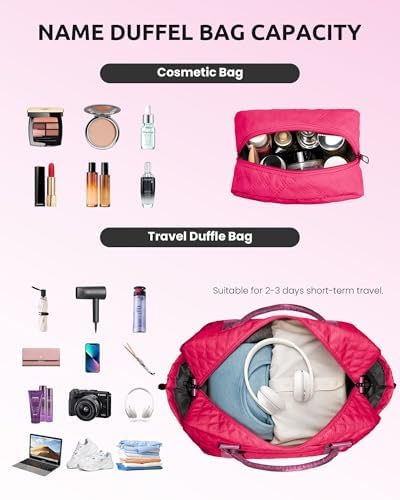 Gifts for Teen Girls 12-14, Birthday Gift-Monogram Overnight Bags - Image 4
