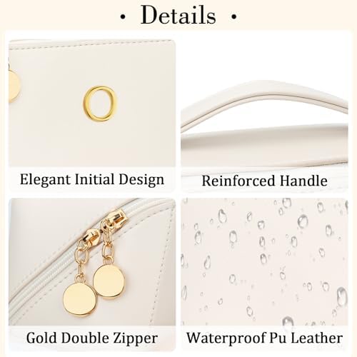 Initial Makeup Bag Personalized Gift for Women Teen Girls - Image 5
