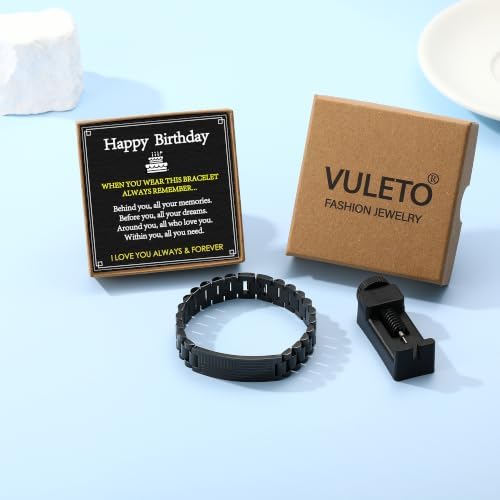 Bracelet Gifts for Men Husband Grandpa Son, Stainless Steel American Flag Watch Link Bracelet Unique Birthday Anniversary Jewelry Gifts - Image 2